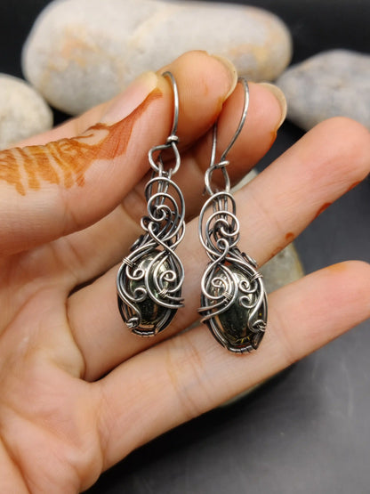 Kimaya - Pyrite Silver Earrings