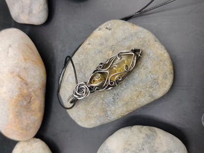 Rhyna - Citrine Silver Pendant