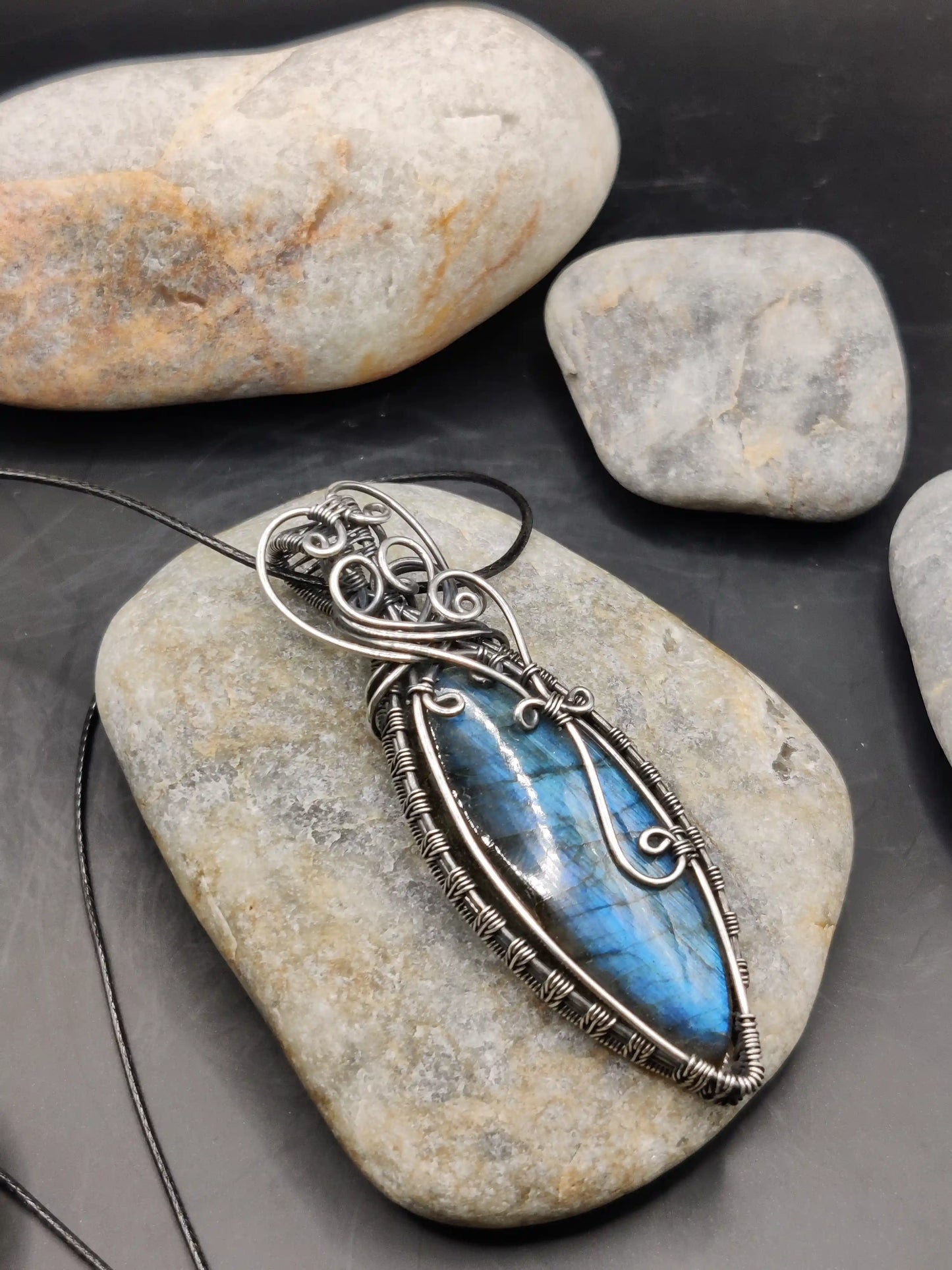 Aadhya - Labradorite Silver Pendant