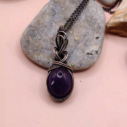 Jash- Amethyst Necklace 001 SA1 By Sanguine Aura Handcrafted Jewellery
