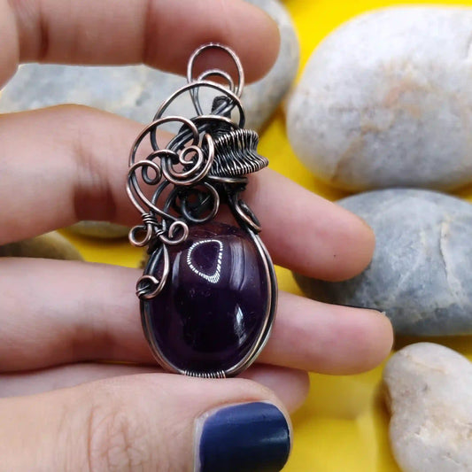 Jash- Amethyst Necklace SA1 By Sanguine Aura Handcrafted Jewellery
