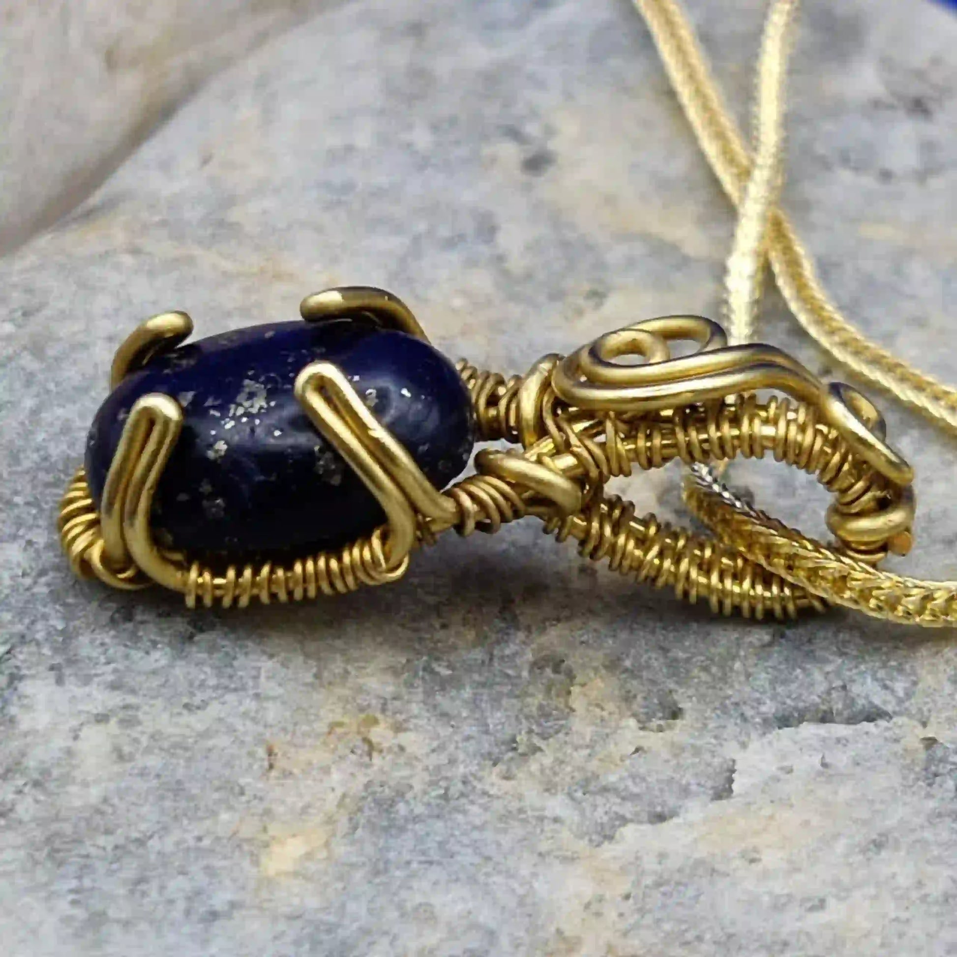 Jiyu – Lapis Lazuli Necklace -001 SA1 By Sanguine Aura Handcrafted Jewellery