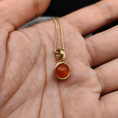 Kanan - Carnelian Necklace 001 By Sanguine Aura Handcrafted Jewellery.  Healing Benefits of Carnelian -  Energy, Courage.