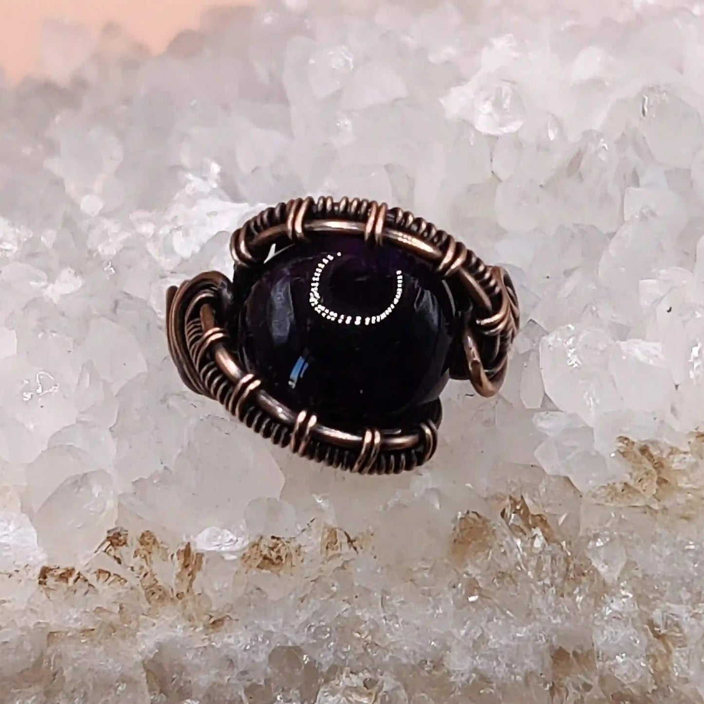 Kanta - Amethyst Ring SA2 By Sanguine Aura Handcrafted Jewellery