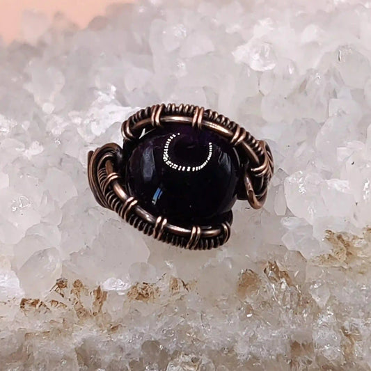 Kanta - Amethyst Ring SA2 By Sanguine Aura Handcrafted Jewellery