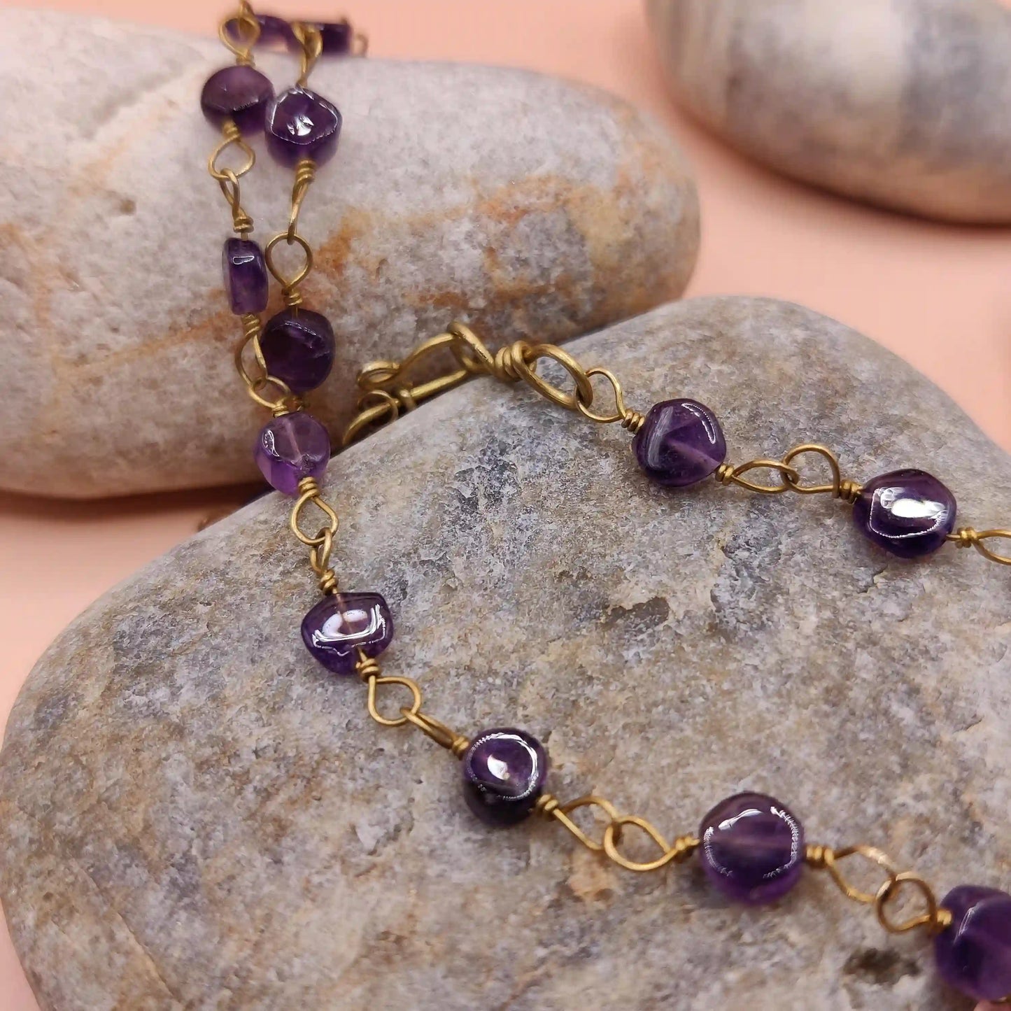 Kiran - Amethyst Chain By Sanguine Aura Handcrafted Jewellery