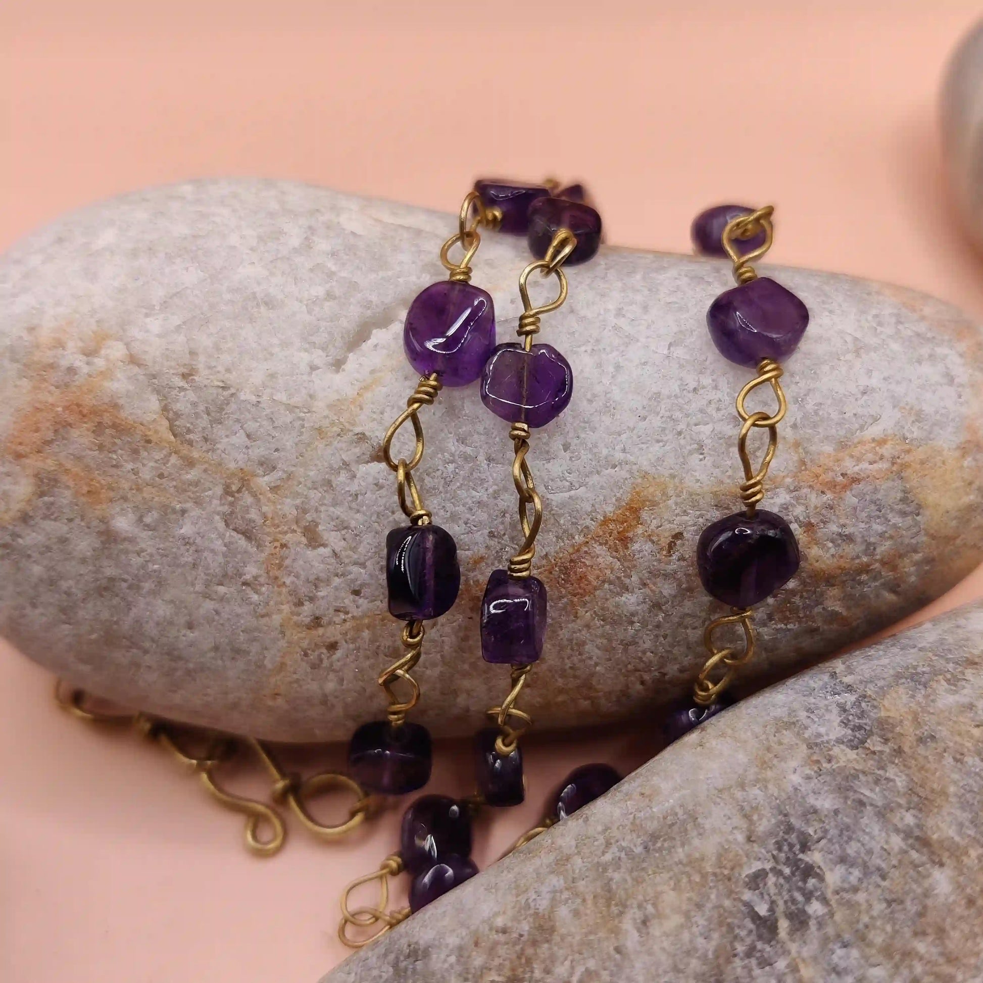 Kiran - Amethyst Chain By Sanguine Aura Handcrafted Jewellery