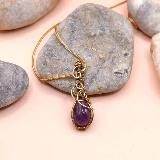 Laasya Amethyst Necklace 001 By Sanguine Aura Handcrafted Jewellery
