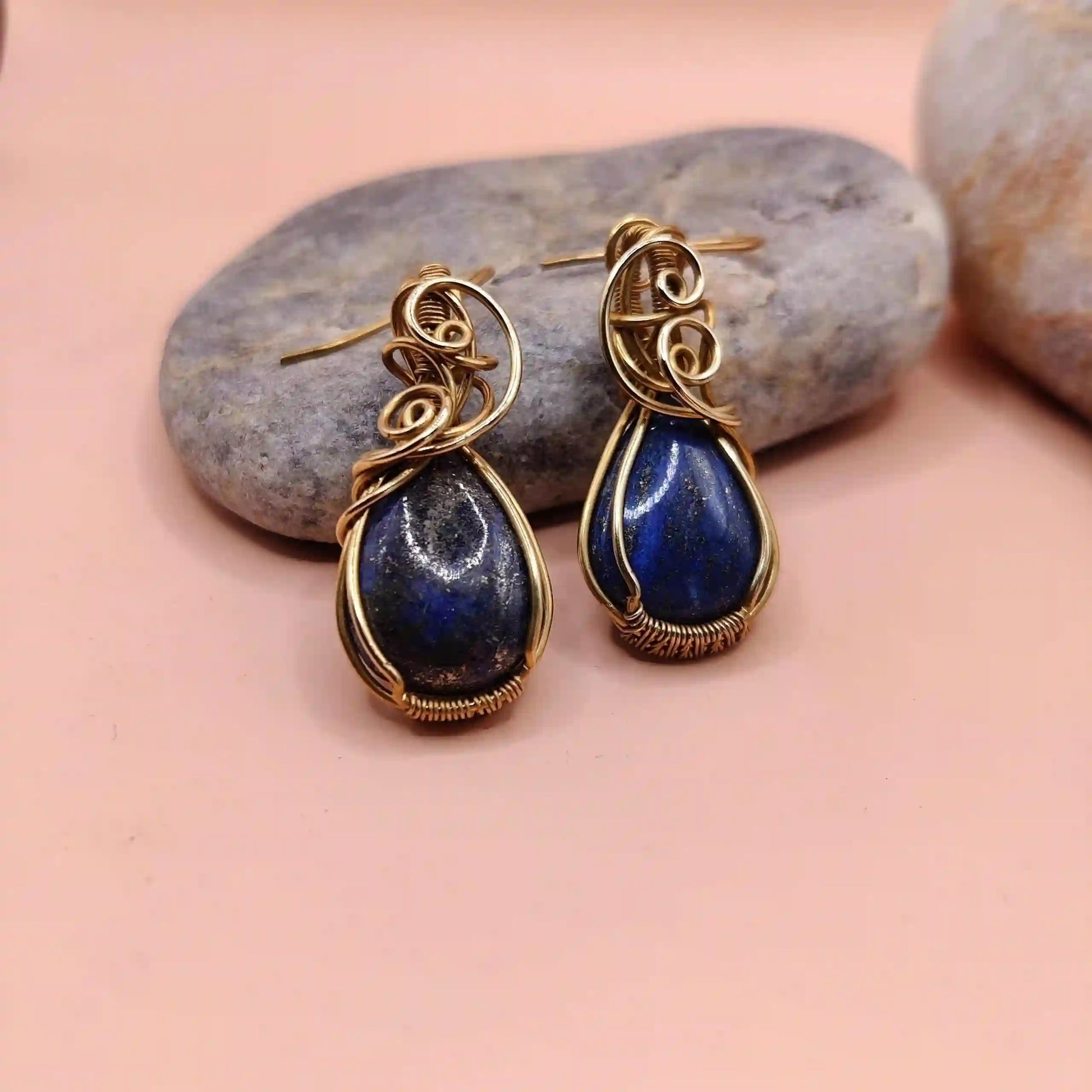 Laasya_Lapis_Lazuli_Earrings_001_SA1 By Sanguine Aura Handcrafted Jewellery