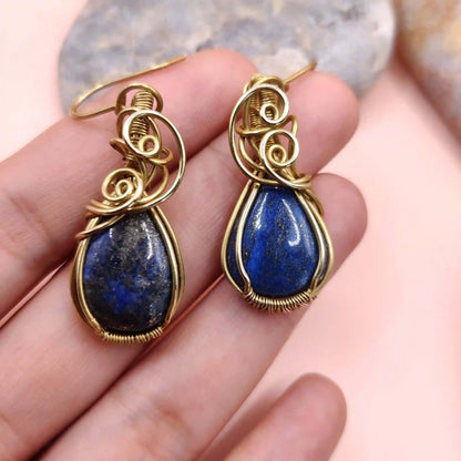 Laasya_Lapis_Lazuli_Earrings_001_SA3 By Sanguine Aura Handcrafted Jewellery