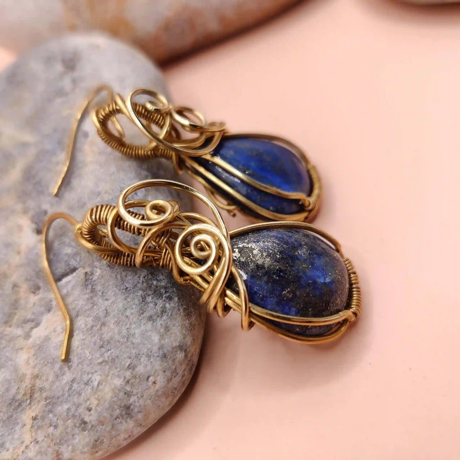 Laasya_Lapis_Lazuli_Earrings_001_SA4 By Sanguine Aura Handcrafted Jewellery