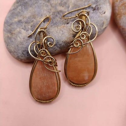 Laasya_Pink_Amazonite_Earrings_002 By Sanguine Aura Handcrafted Jewellery