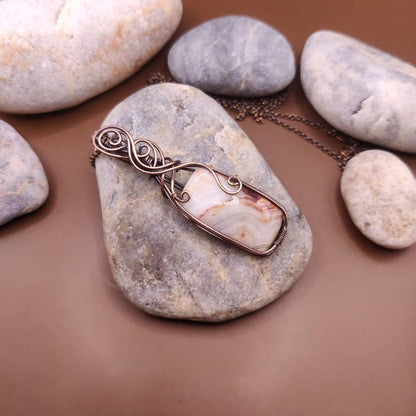 Lusha - Crazy-Lace Agate Necklace By Sanguine Aura Handcrafted Jewellery