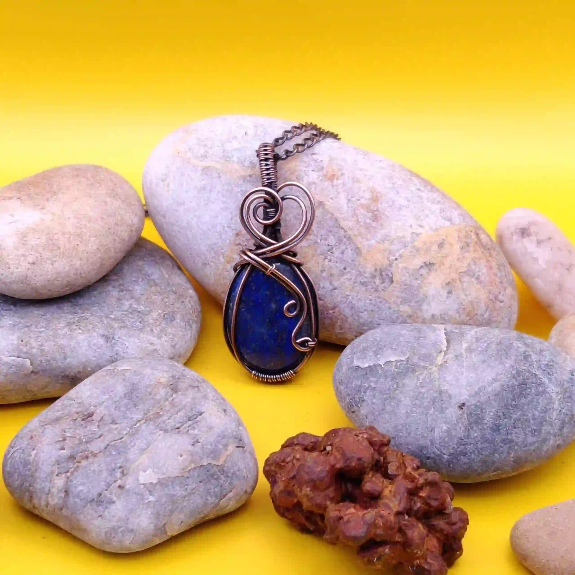 Lusha – Lapis Lazuli Necklace-002 By Sanguine Aura Handcrafted Jewellery