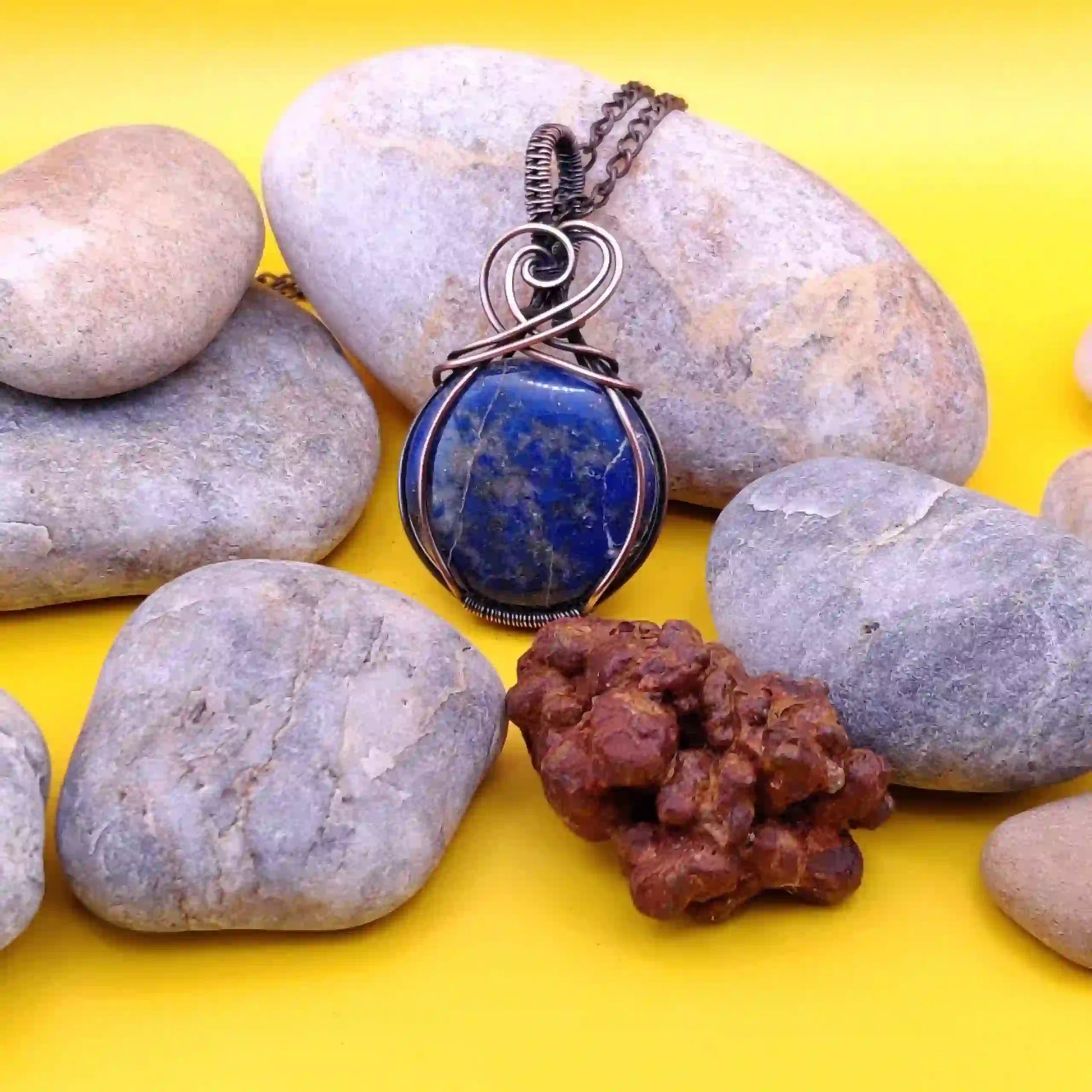 Lusha – Lapis Lazuli Necklace-003 By Sanguine Aura Handcrafted Jewellery