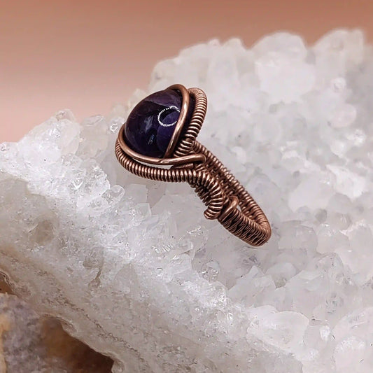 Madhur - Amethyst Ring SA2 By Sanguine Aura Handcrafted Jewellery
