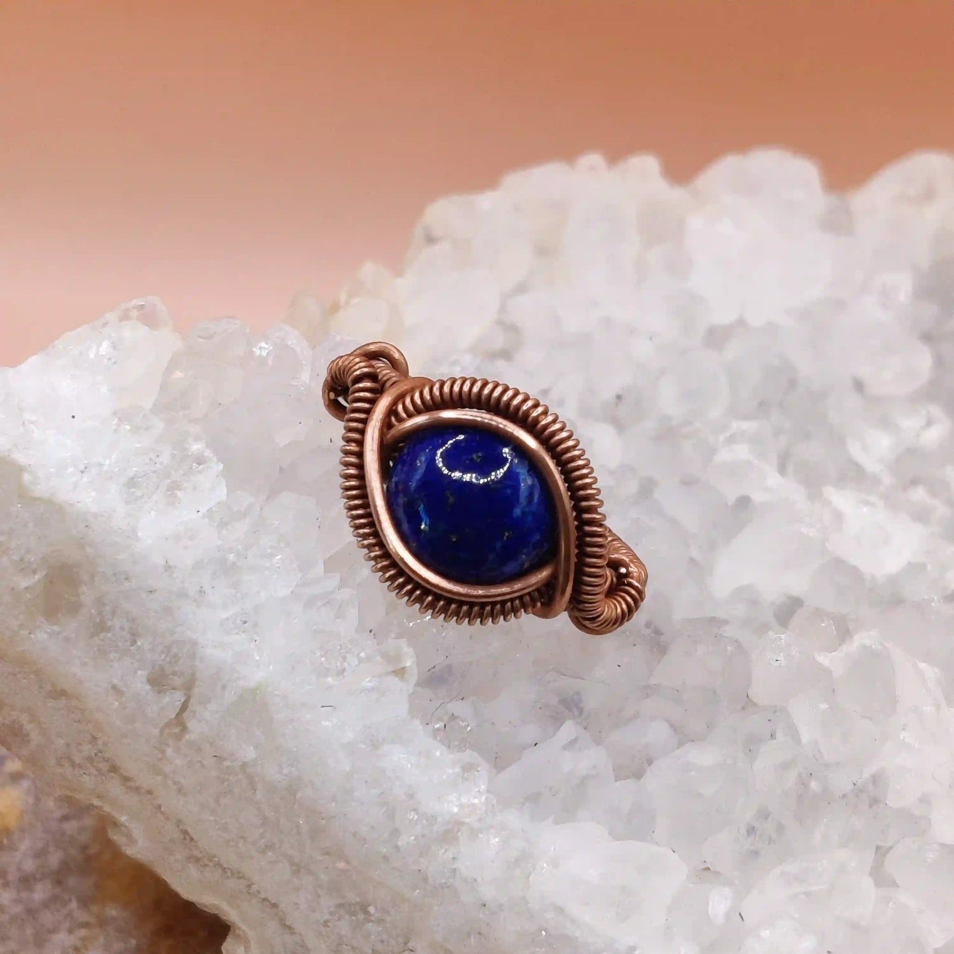 Madhur - Lapis Lazuli Ring By Sanguine Aura Handcrafted Jewellery