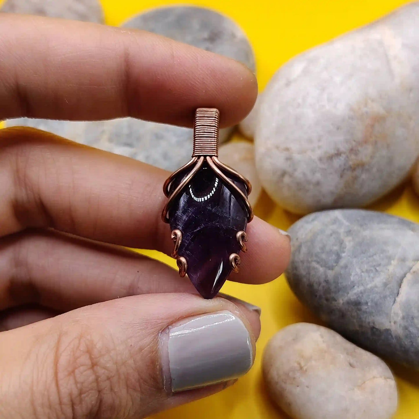 Mahika- Amethyst Necklace By Sanguine Aura Handcrafted Jewellery