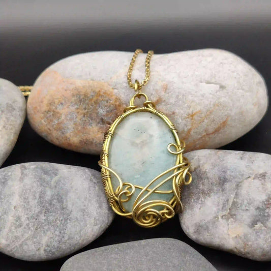 Manovriti_Amazonite_Necklace_005 By Sanguine Aura Handcrafted Jewellery