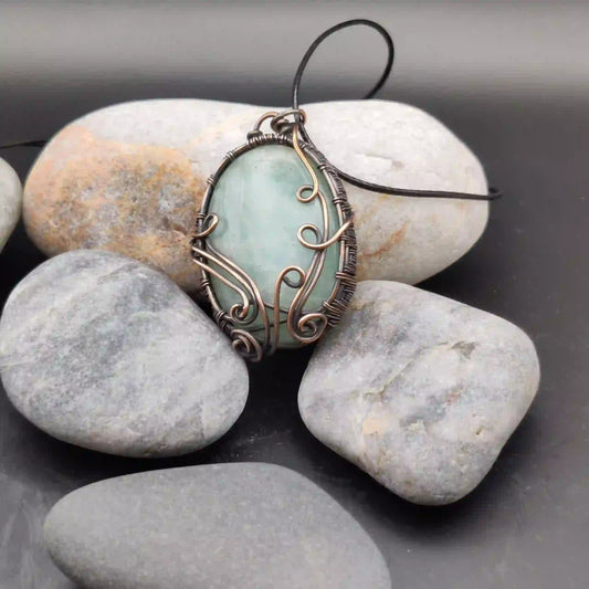 Manovriti_Amazonite_Necklace_009 By Sanguine Aura Handcrafted Jewellery