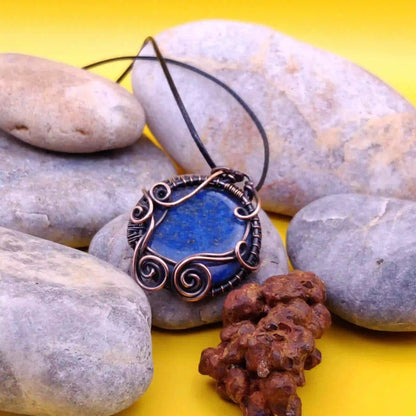 Manovriti – Petite Lapis Lazuli Copper Necklace By Sanguine Aura Handcrafted Jewellery