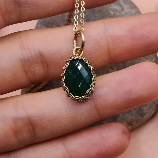 Meera Green onyx Necklace 003