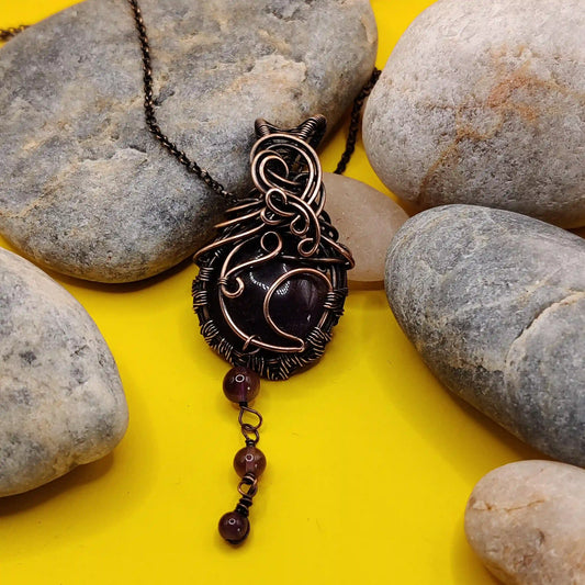 Mirai- Amethyst Necklace By Sanguine Aura Handcrafted Jewellery