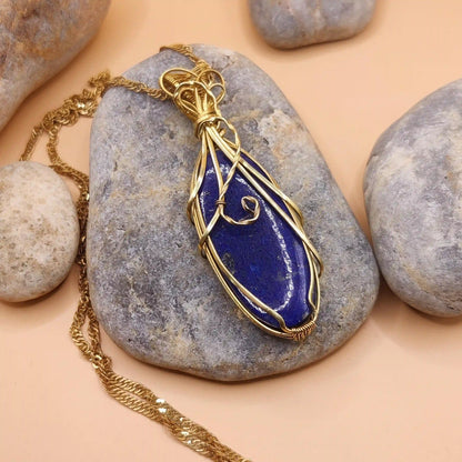 Navi - Lapis Lazuli Necklace By Sanguine Aura Handcrafted Jewellery