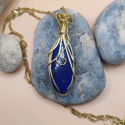 Navi - Lapis Lazuli Necklace SA2 By Sanguine Aura Handcrafted Jewellery