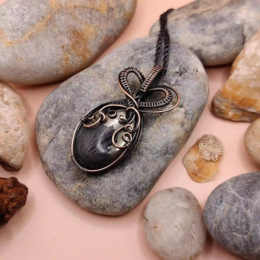 Navi Pyrite Necklace- 003 SA1 By Sanguine Aura Handcrafted Jewellery