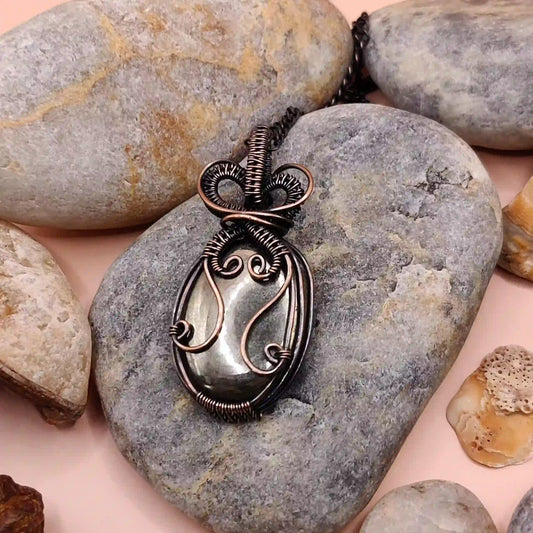 Navi Pyrite Necklace – 001 By Sanguine Aura Handcrafted Jewellery
