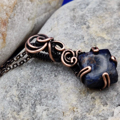 Nyra- Sodalite  Necklace- 002 By Sanguine Aura Handcrafted Jewellery