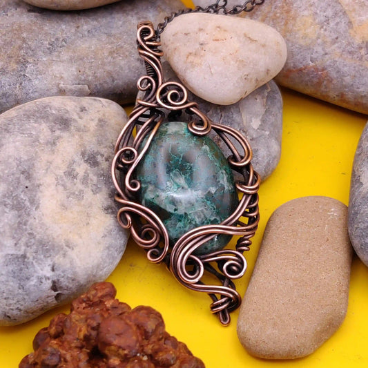 Paloma - Chrysocolla Necklace SA1 By Sanguine Aura Handcrafted Jewellery