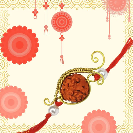 Panchamukhi_Rudraksha_Rakhi_-002_SA1 By Sanguine Aura Handcrafted Jewellery