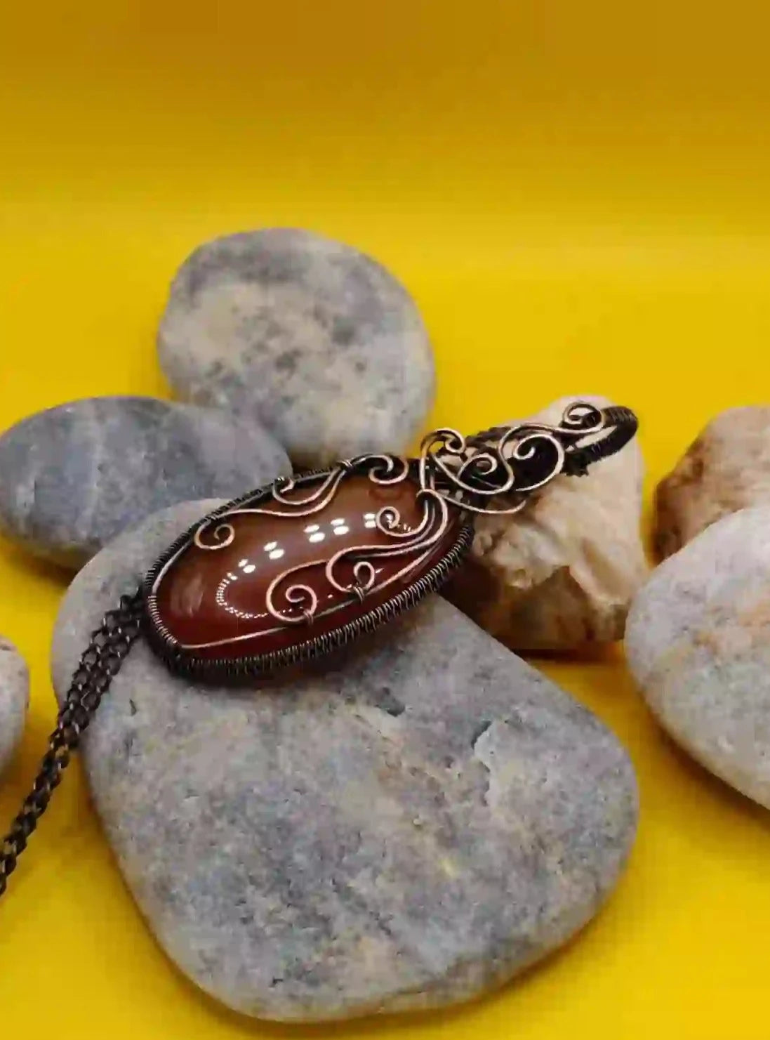 Prisha- Carnelian/Orange Chalcedony Necklace – 004 SA1 By Sanguine Aura Handcrafted Jewellery