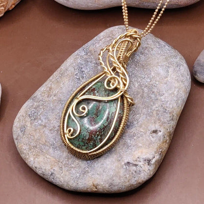 Prisha 002 tibetan turquoise brass pendant  made by sanguine aura handcrafted jewellery