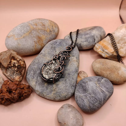 Prisha – Raw Pyrite Necklace-004 SA1 By Sanguine Aura Handcrafted Jewellery
