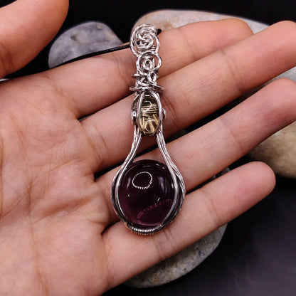 Roshan - Brazilian Amethyst and Citrine Necklace  By Sanguine Aura Handcrafted Jewellery