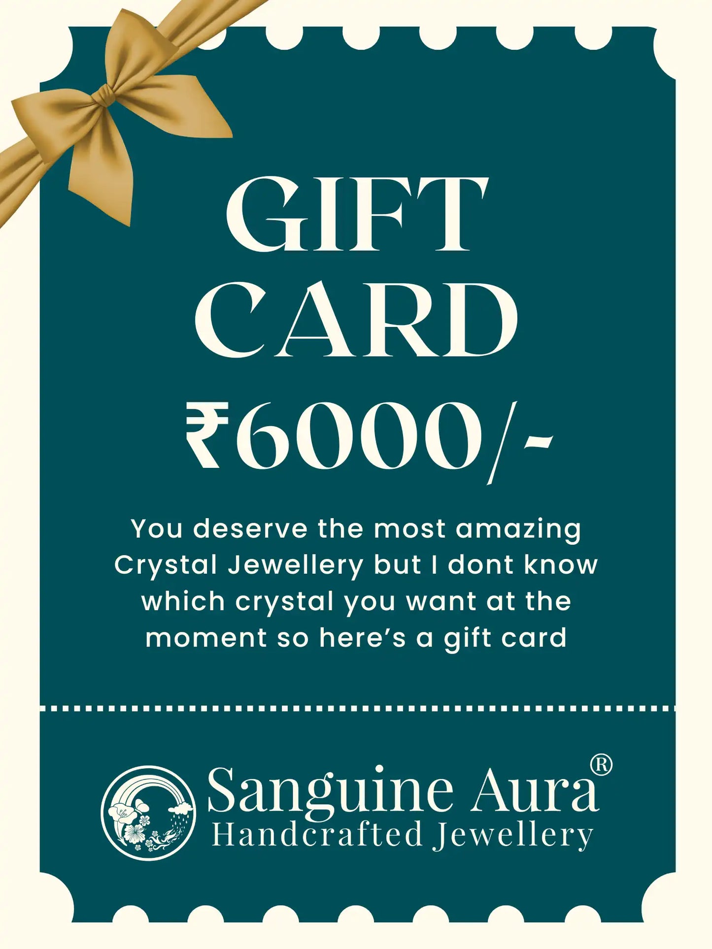 Sanguine Aura Handcrafted Jewellery Gift Card