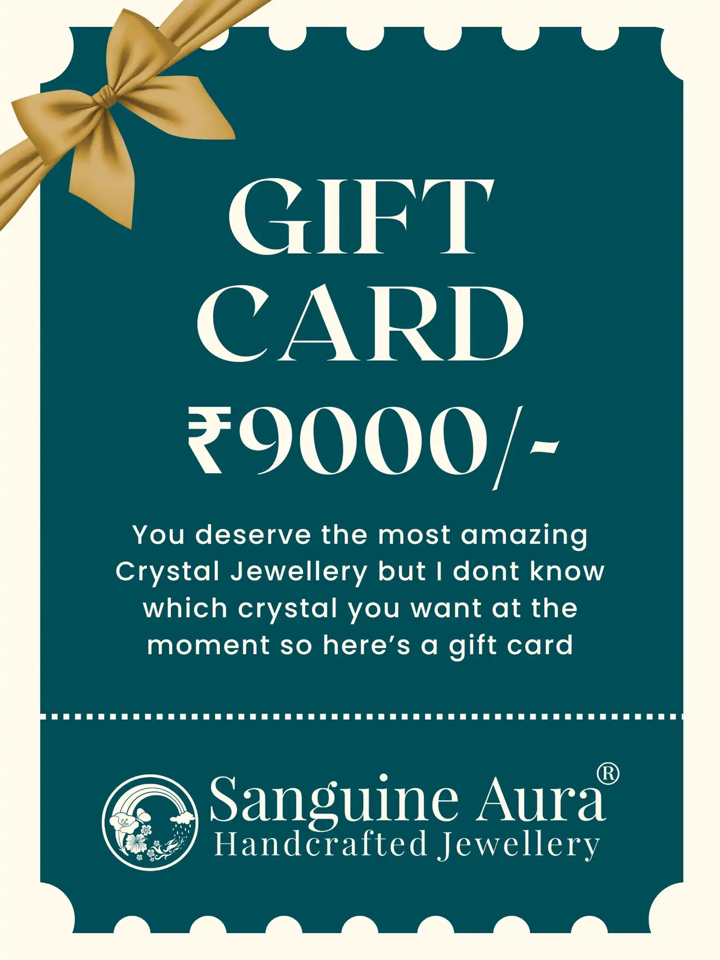 Sanguine Aura Handcrafted Jewellery Gift Card