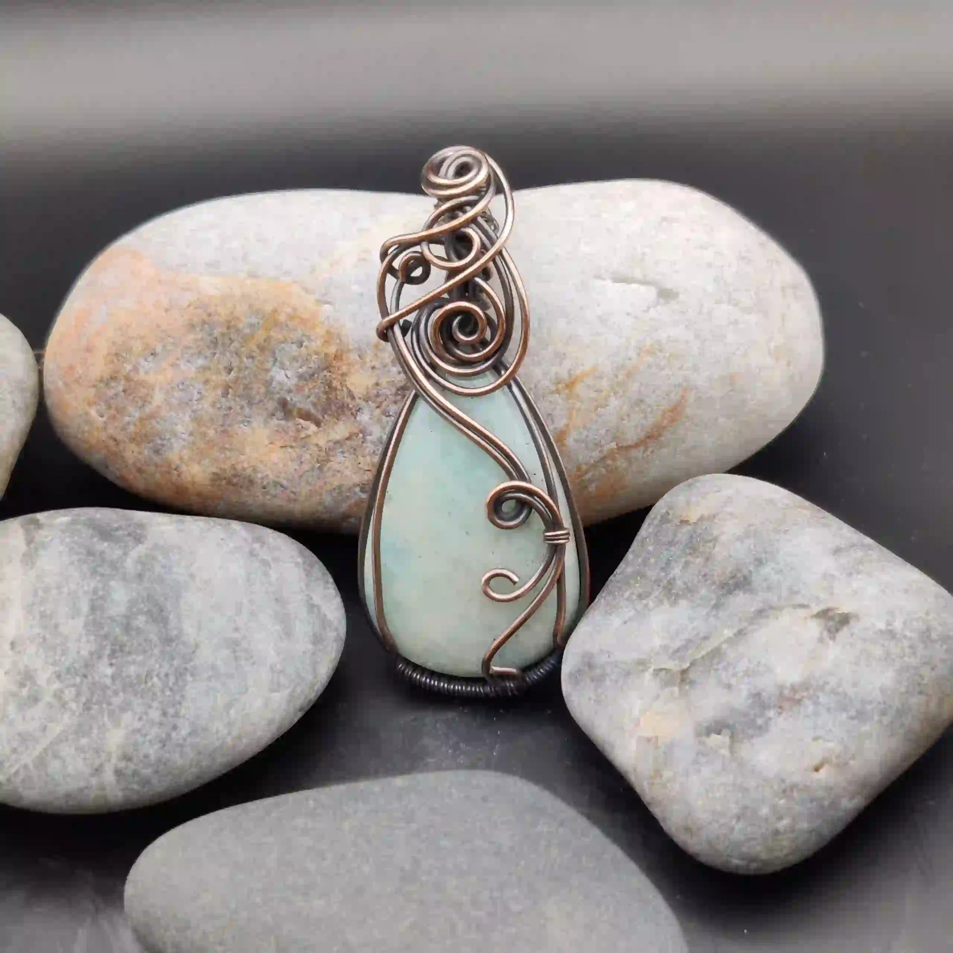 Runi_Amazonite_Necklace_003 By Sanguine Aura Handcrafted Jewellery