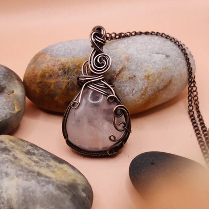 Runi_Rose_Quartz_Necklaces_001 By Sanguine Aura Handcrafted Jewellery