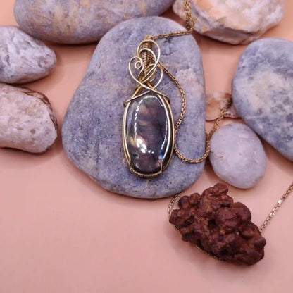 Sahana – Labradorite Necklace – 004 SA1 By Sanguine Aura Handcrafted Jewellery