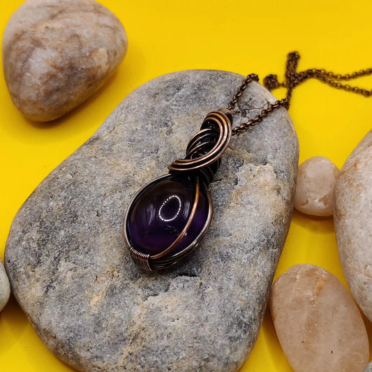 Shrishti- Amethyst Necklace SA2 By Sanguine Aura Handcrafted Jewellery