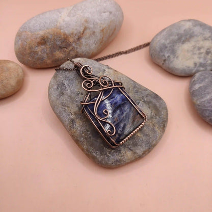 Siara - Sodalite Necklace SA1 By Sanguine Aura Handcrafted Jewellery