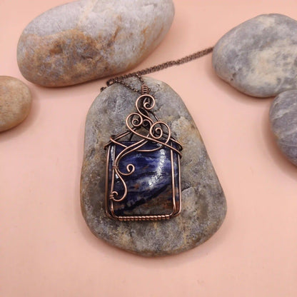 Siara - Sodalite Necklace SA2 By Sanguine Aura Handcrafted Jewellery