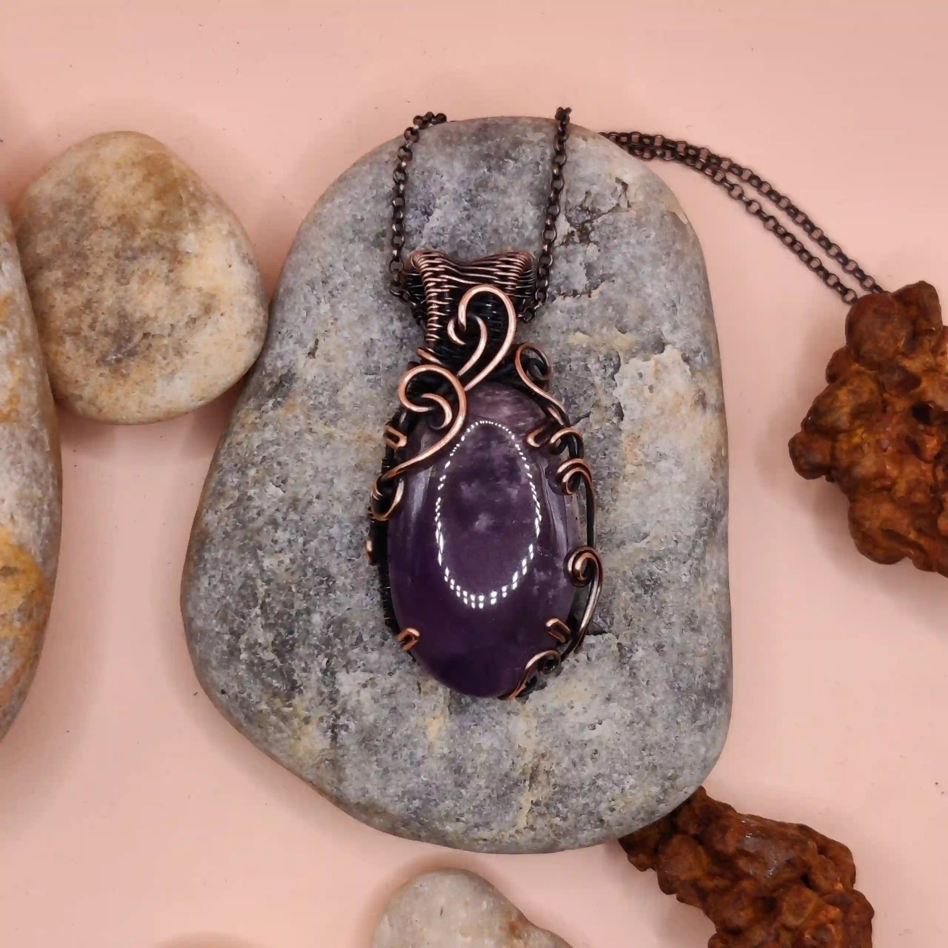 Taara- Amethyst Necklace – 002 By Sanguine Aura Handcrafted Jewellery