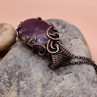 Taara- Amethyst Necklace – 002 SA1 By Sanguine Aura Handcrafted Jewellery