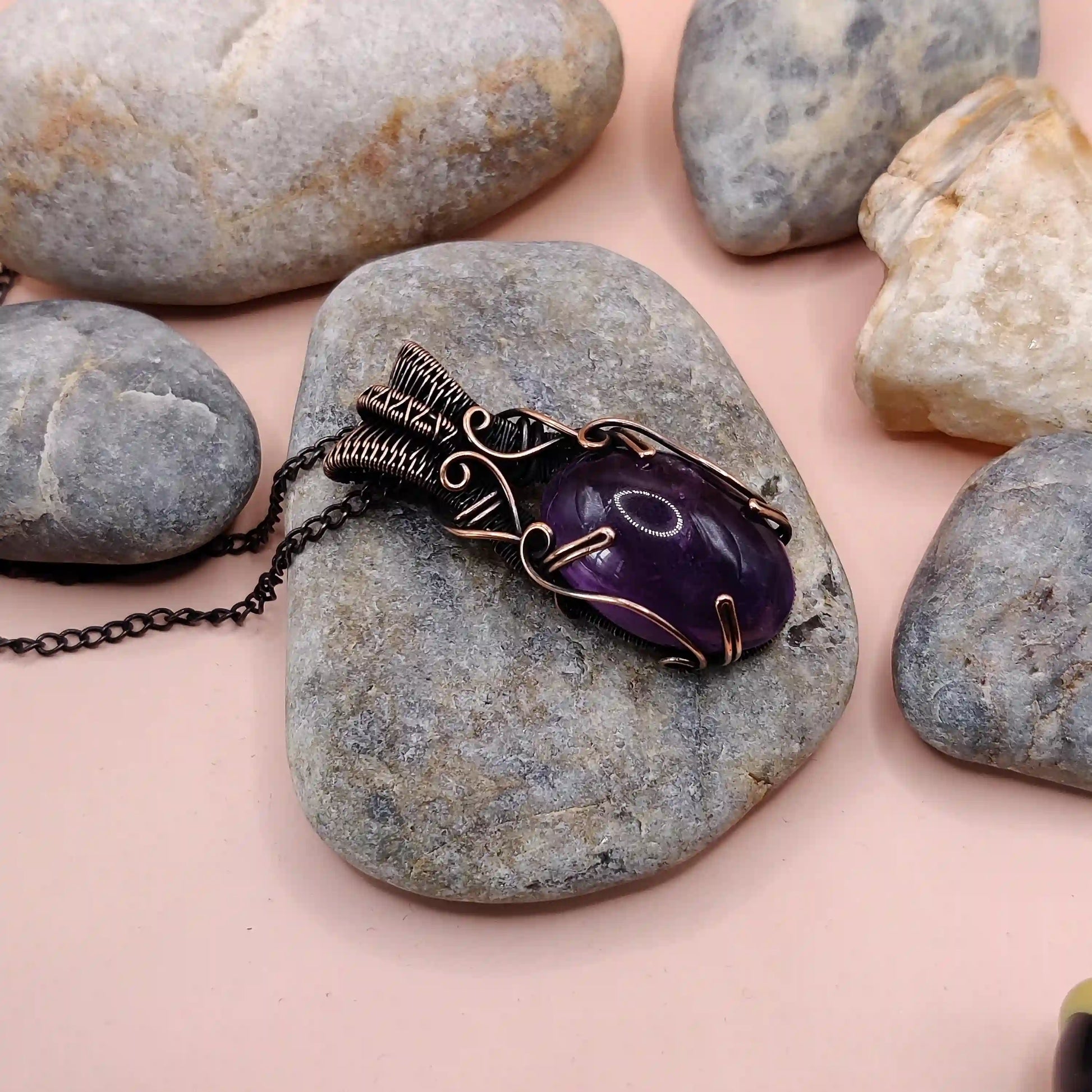 Taara- Amethyst Necklace – 004 SA3 By Sanguine Aura Handcrafted Jewellery