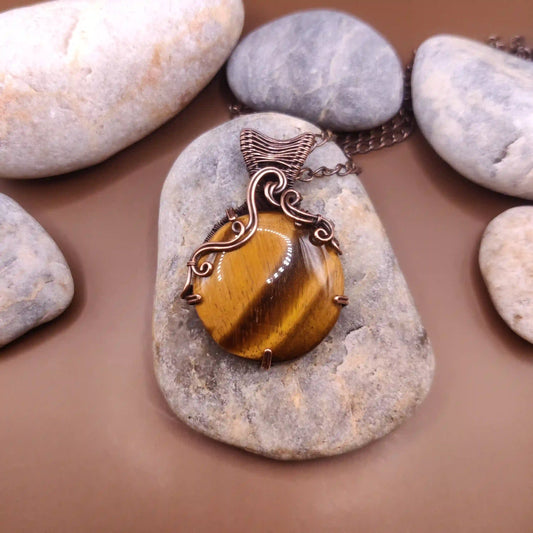 Taara - Tiger's Eye Necklace SA3 By Sanguine Aura Handcrafted Jewellery